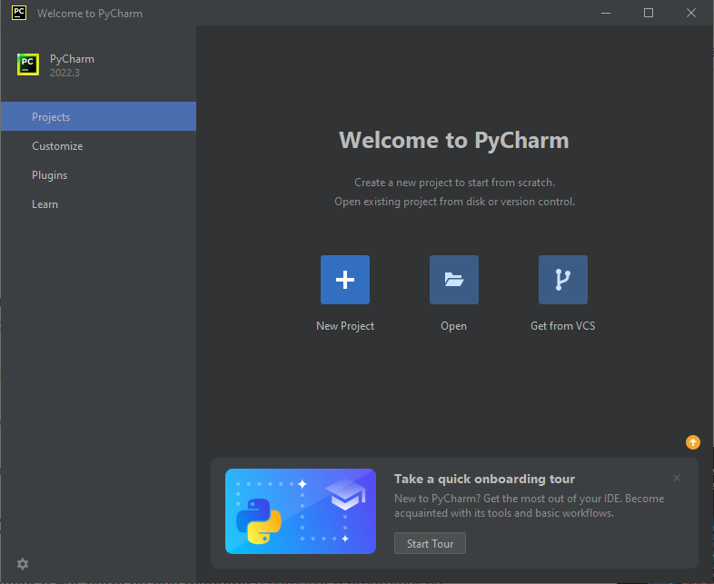 PyCharm do Python aberto no computador