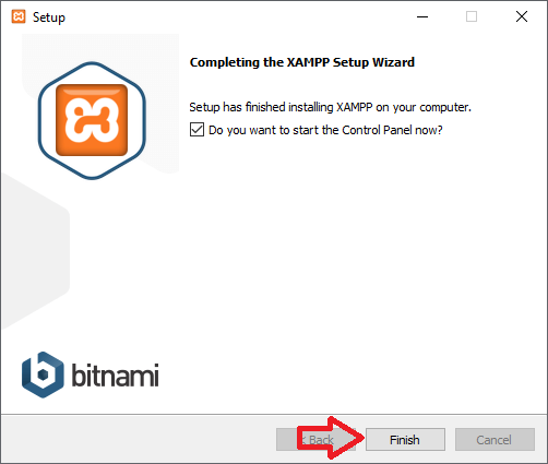 Instalando XAMPP Windows: finalizando a instalação